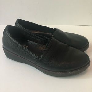 Fitflop black shoes womens 7 clog loafer comfort